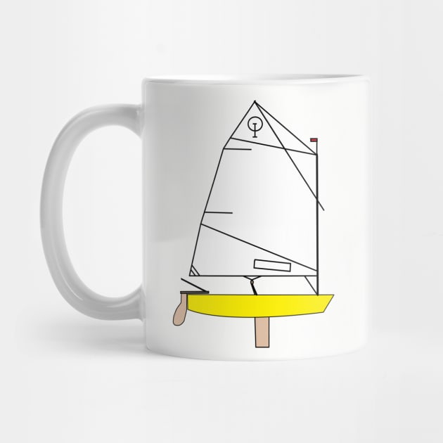 Optimist Sailing Dingy - Yellow by CHBB